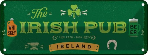 Blechschild 10x27 ireland - blechschild,