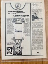 Vaillant Geyser Heizung Combi-Geyser 1969 Vintage Ad Werbung Reklame