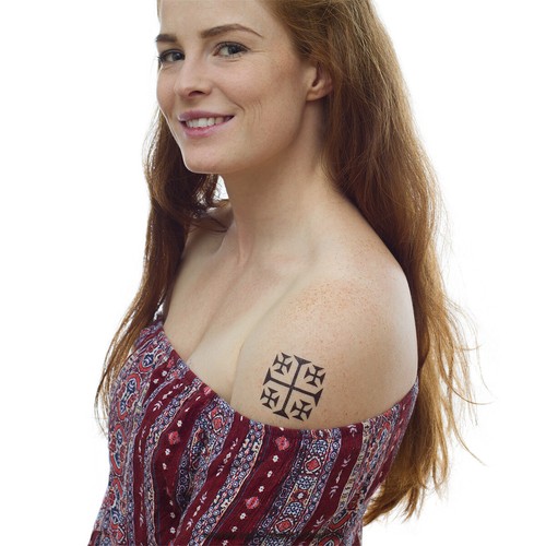 Jerusalemkreuz tattoo in - x,