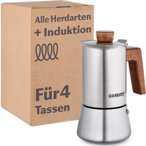 Espressokocher 200ml holz - espressokocher,