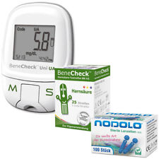 BeneCheck Premium Harnsäure-Messgerät mit 35 Teststreifen ink 100 Stechhilfen