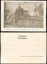 Ansichtskarte Stuttgart Der Brand des Kgl. Hoftheaters, 19./20. Januar 1902