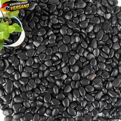 Schwarze polierte kieselsteine - schwarze,
