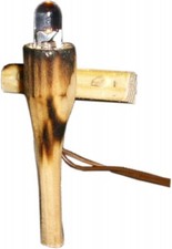 Krippenbeleuchtung - Holzfackel für Modellbau Krippen - natur h=4,5 cm