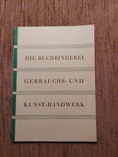 BUCHBINDEREI Kunsthandwerk 1954 HANDEINBAND Buchbinden BUCHBINDER Einbandkunst