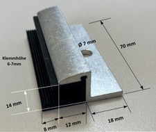 Endklemme Alu VSG / Doppelsteg- Platten / Solar / Dünnschichtmodule 52 Stück