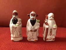 3  Mini Chinesische Glückgötter FUK FU LUK LU SAU SHOU FENGSHUI  Glückbringer