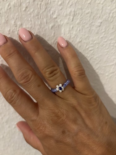 Handmade perlen ring blume - handmade,