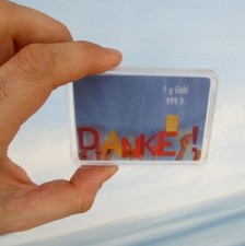 1 Gr. 999 Gold Geschenk Taufe Geburt Hochzeit Geburtstag Alles Liebe Goldbarren