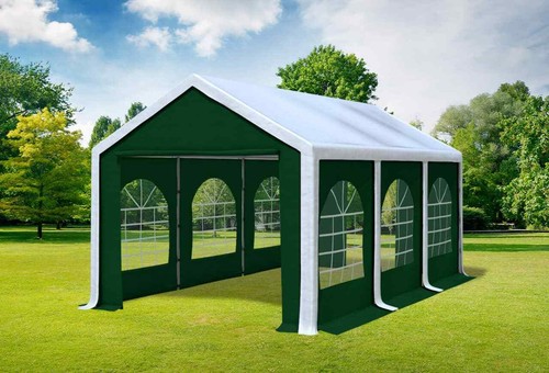 Partyzelt 3x6m weiß grün pvc - partyzelt,