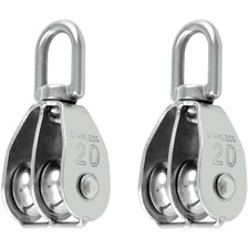 Seilrolle Edelstahl M20 Doppel