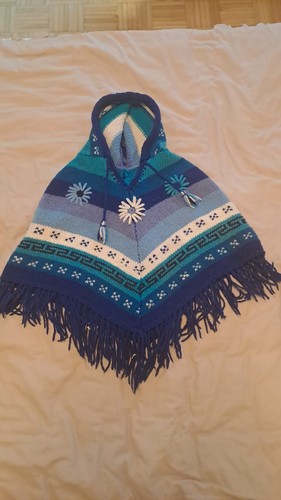 Poncho gestrickt aus england - gestrickt,
