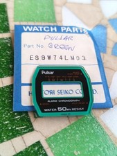 Vintage LCD Digitaluhr Pulsar Green Crystal ES9W74LM03 NOS