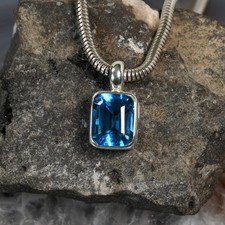 Topas Anhänger, 925er Silber, Edelsteinanhänger (15697), Edelsteinschmuck