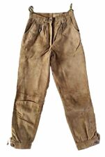 LANDHAUS Trachten Damen Echt Leder  beige Hose Gr. 36 Wildleder Oktoberfest