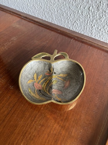Vintage messing schale apfel - vintage,