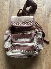 Rucksack Robuster Kleiner Beutel Baumwolle Canvas Öko Retro