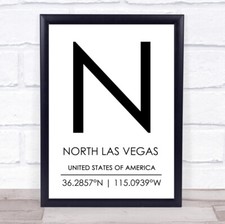 Nord las vegas - usa, koordinaten