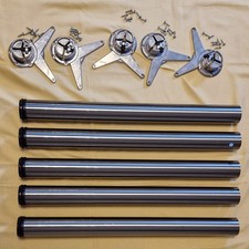 5 stabile Edelstahl Tischbeine