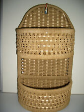 Regal-Wandregal Korb/Schnur Natur halbrund ca.50H x 30B x 20T Flechtarbeit neu