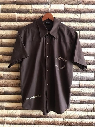 Men giorgio armani shirt brown - men,