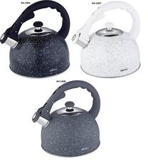 Wasserkessel Teekessel Pfeiffkessel Flötenkessel Induktion Marmor 2,6L Kinghoff