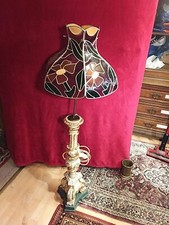 Außergewöhnliche Alte Stehleuchte Stehlampe Barock Tiffany Art (2308)