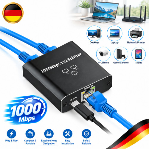 Lan splitter auf gigabit - lan,