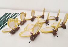 10 St. Gartendeko Schmetterling Pflanzenstecker Topfstecker Balkon Dekoration