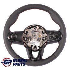 Mini Cooper F55 F56 F60 NEU Schwarz Leder Sportlenkrad Sport Lenkrad Rote Fäden