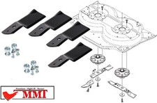 4x Messer Messerklinge Stiga Park Villa Ready 85 95 105Combi 1134-9119-01 6238-0