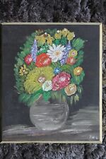Bild Blumenstrauß Gemälde antik signiert:  A W 76 Rahmen Blumen Stillleben