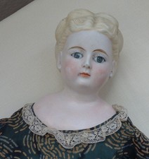 antiker Puppenkörper aus Stoff Sägemehl gefüllt Pariankopf kostenlos dazu 64 cm