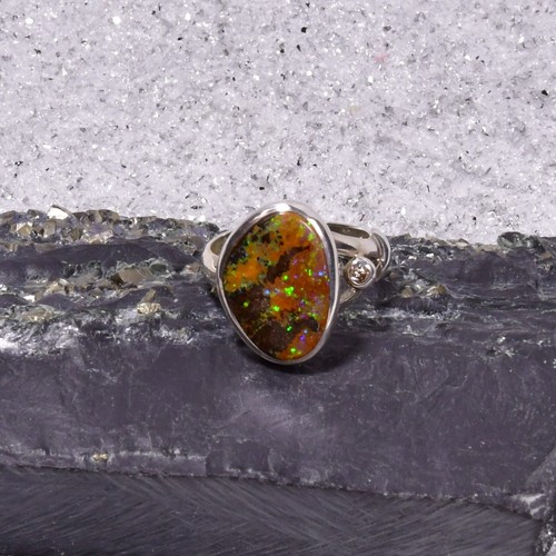 Boulder opal ring - boulder, ring,
