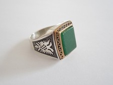 925 Silber Ring Herren Bicolor