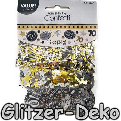 Konfetti geburtstag gold - 70.,
