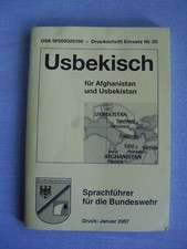 Sprachführer für die Bundeswehr Usbekisch Afghanistan Usbekistan vom Januar 2007