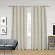 2 x Vorhänge blickdicht mit Ösen Thermogardine Gardine Verdunklung 250gsm e651-2