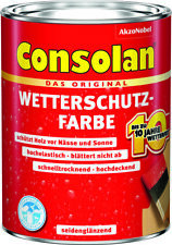 Consolan Wetterschutzfarbe versch. Farben + Größen / Holzfarbe Holzschutz Außen