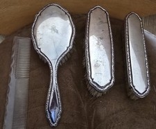 Frisierset 835 silber gepunzt 4-teilig Antik