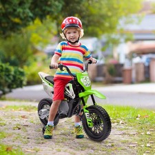 AIYAPLAY Kinder Elektro-Motorrad 12V Kindermotorrad mit Musik, 2,4-5 km/h