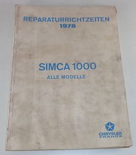 Reparaturrichtzeiten Chrysler