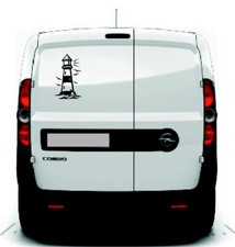 KFZ Aufkleber , Leuchtturm, Wohnwagen, Meer, Autoaufkleber, 300 mm x 180 mm