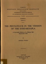 The Pentateuch in the Version of the Syro-Hexapla - Subsidia Tomus 45 Volume 369