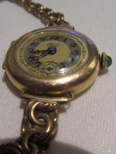 14K Gold goldene Armbanduhr