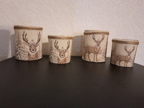 Rustikales windlichter 4er set - rustikales,