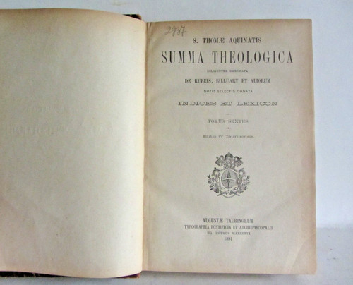 Thomae aquinatis summa - thomae, aquinatis: