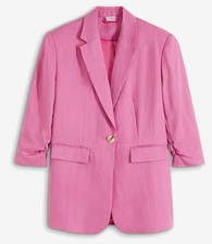 Blazer mit Knopfverschluss Gr. 52 Lilapink Damenblazer Sakko Freizeit-Jacke Neu