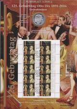 20 Euro 2016, Numisblatt "125 Jahre Otto Dix"