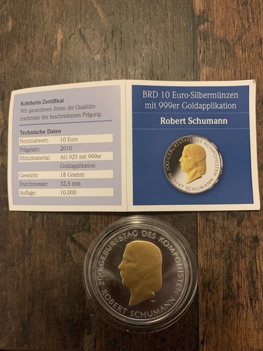 Silbermünze 925 mit - 10€,